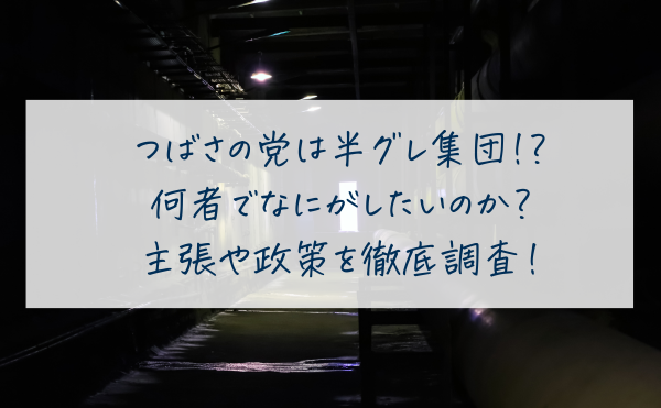 つばさの党は半グレ集団？何者でなにがしたいのか主張や政策を徹底調査！