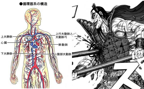 王騎将軍に矛が刺さった箇所